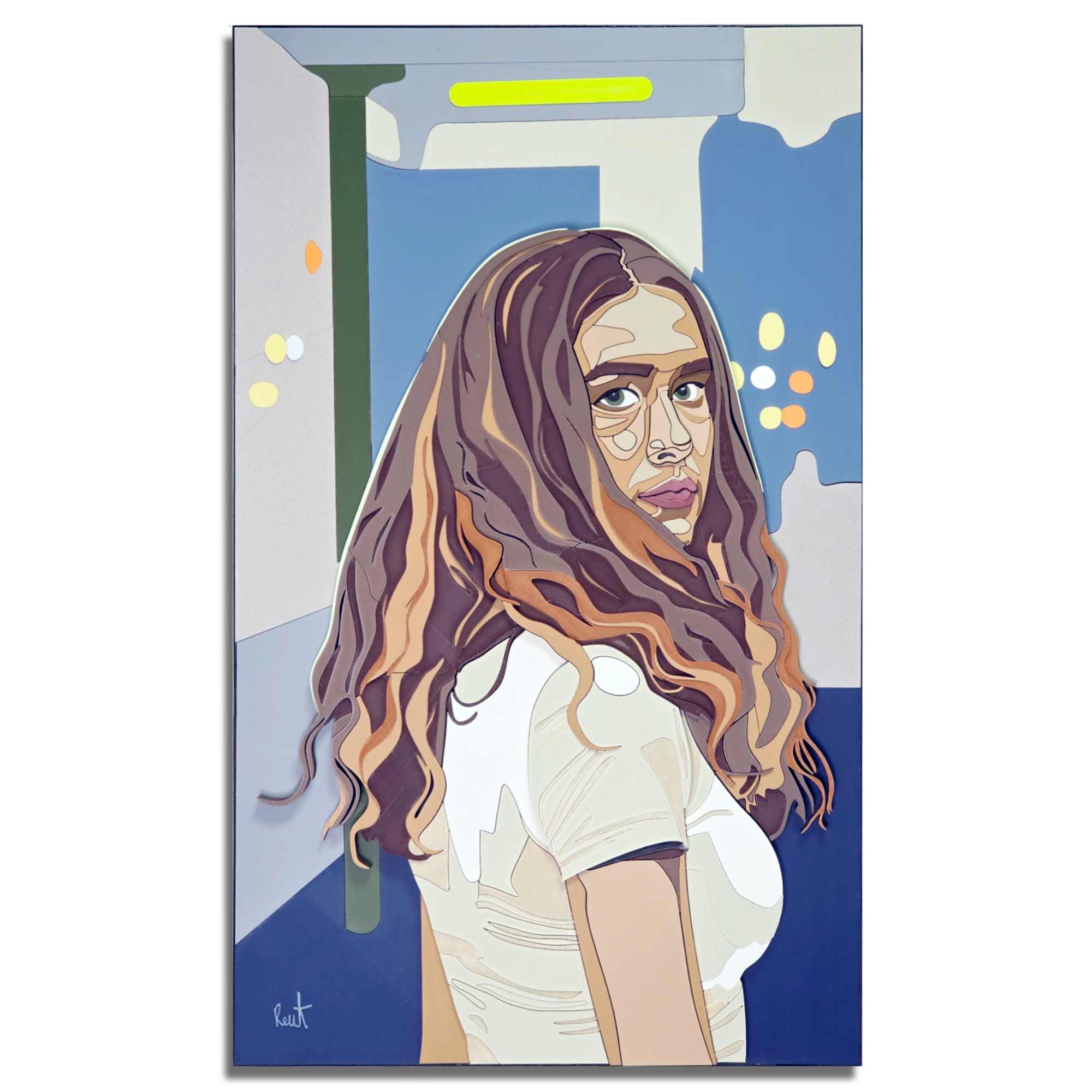 אישה מסתכלת לאחור — מבט 2 — תצוגה 1